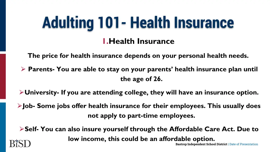 adulting 101 health insurance 1 health insurance