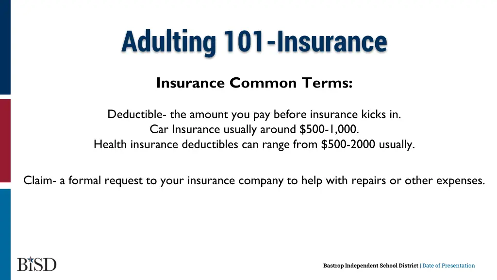 adulting 101 insurance