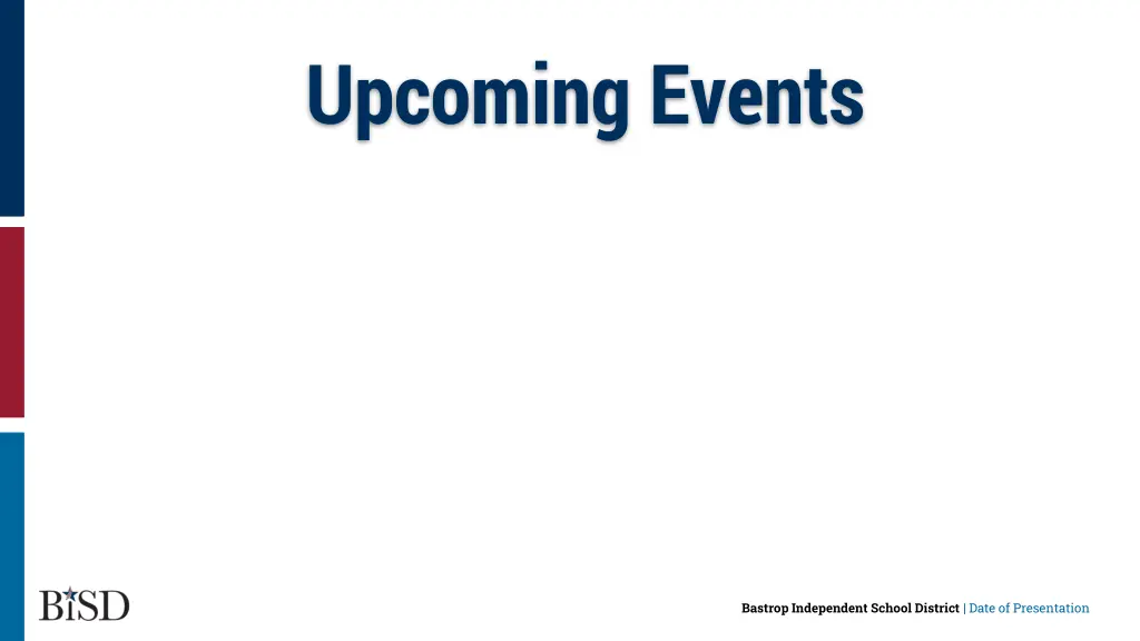upcoming events