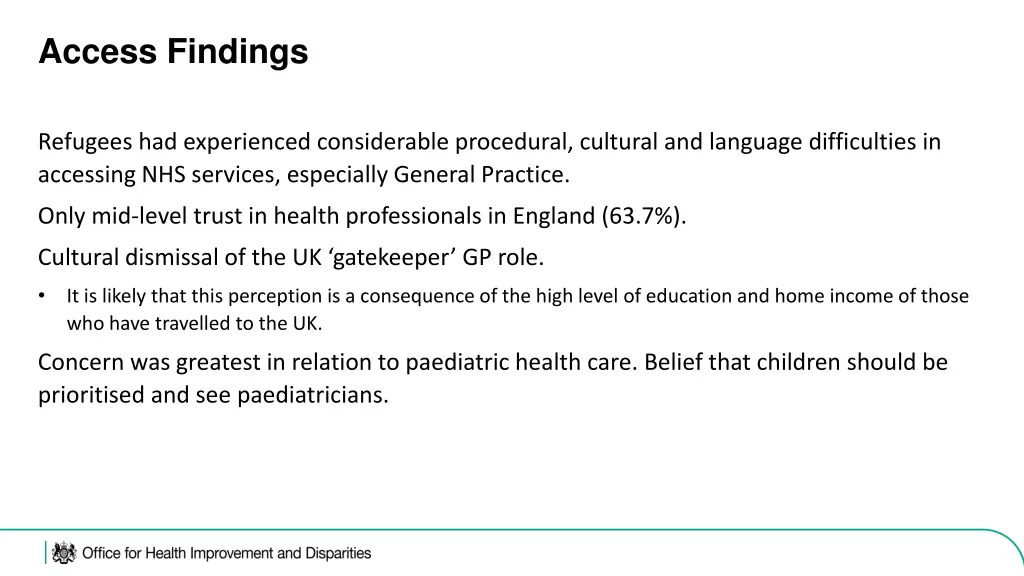 access findings 1