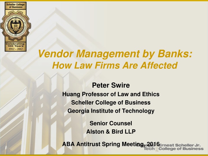 vendor management by banks how law firms
