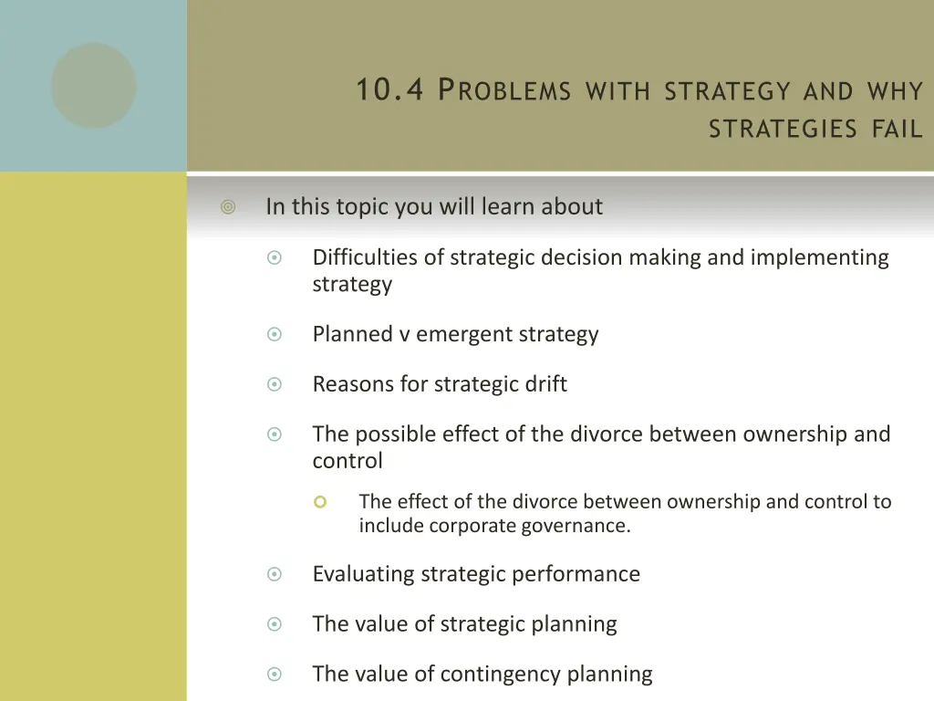 10 4 p roblems with strategy and why