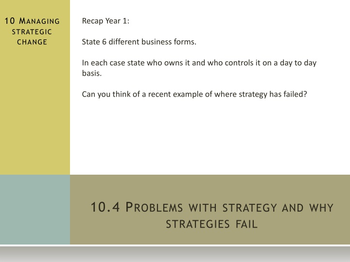 10 m anaging strategic change