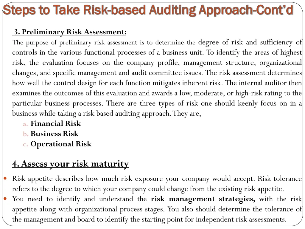 steps to take risk steps to take risk based 1
