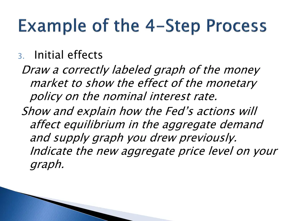 3 initial effects draw a correctly labeled graph
