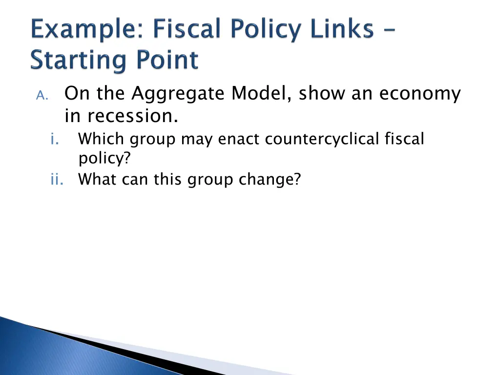 a on the aggregate model show an economy