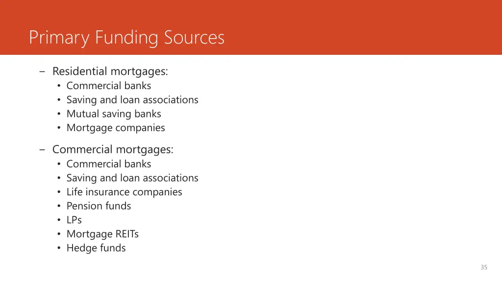 primary funding sources