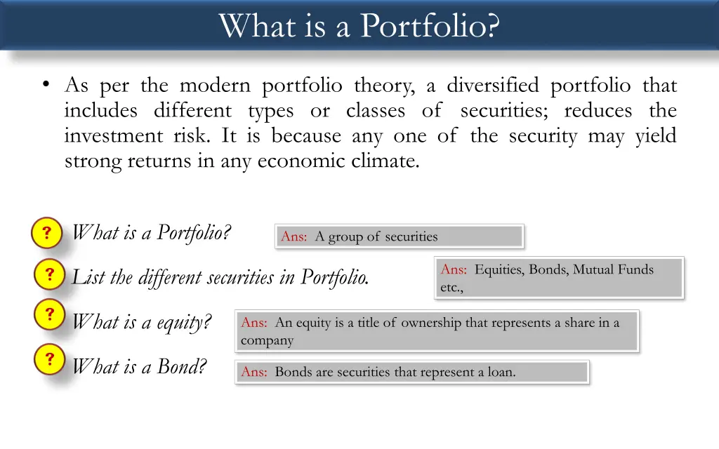 what is a portfolio 1