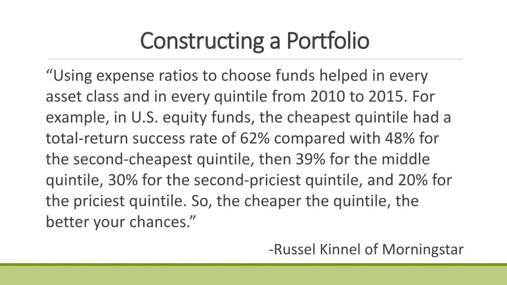 constructing a portfolio constructing a portfolio 7