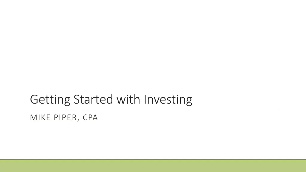 getting started with investing 1