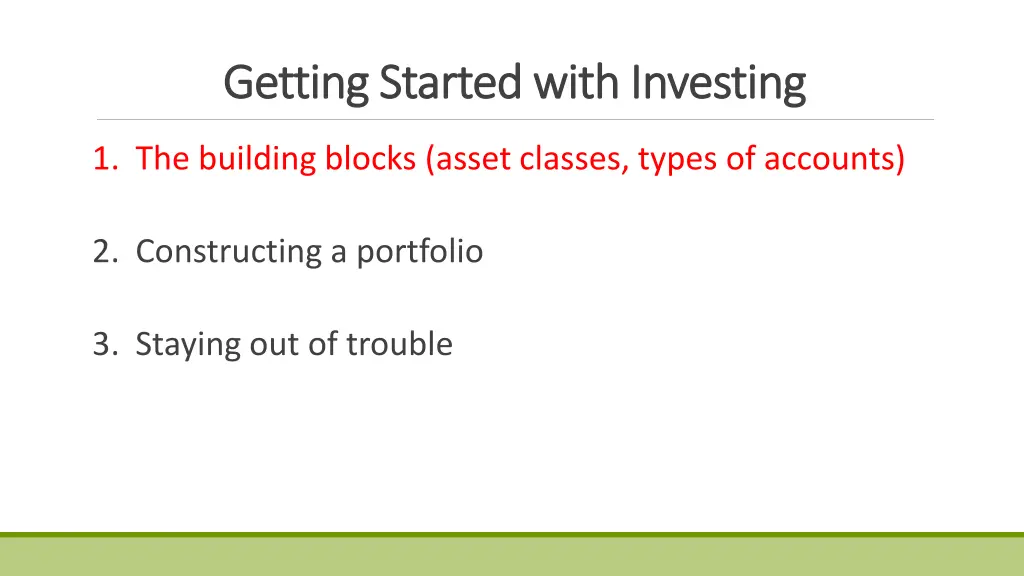 getting started with investing getting started 1