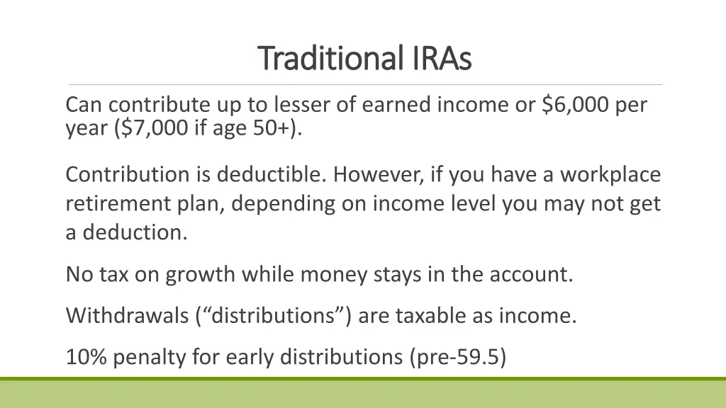 traditional iras traditional iras