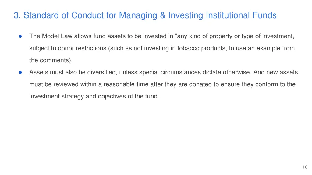 3 standard of conduct for managing investing