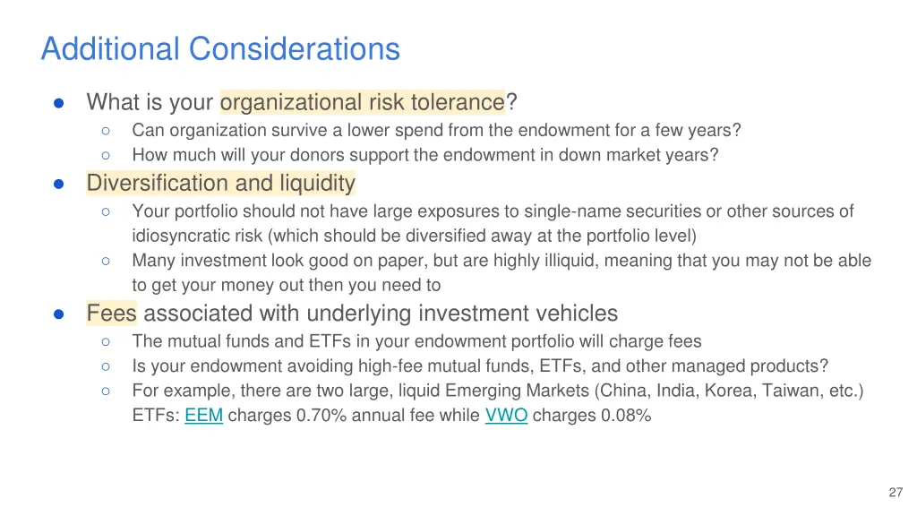 additional considerations 1
