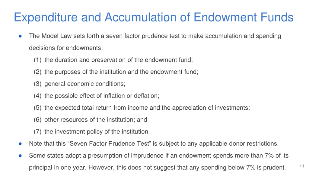 expenditure and accumulation of endowment funds