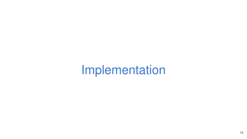 implementation