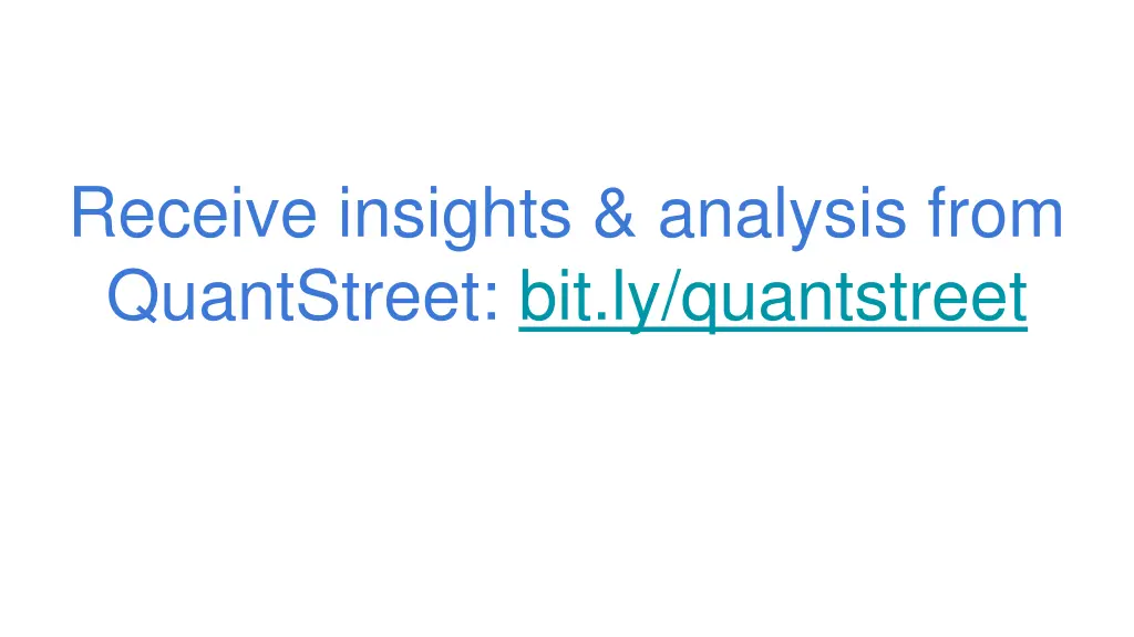receive insights analysis from quantstreet
