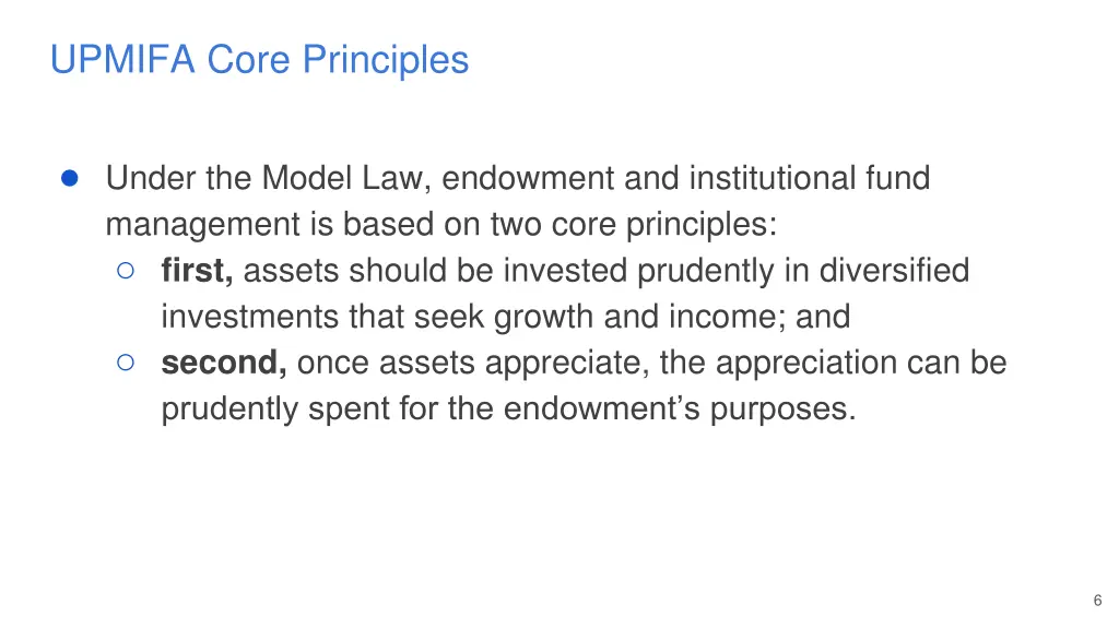 upmifa core principles