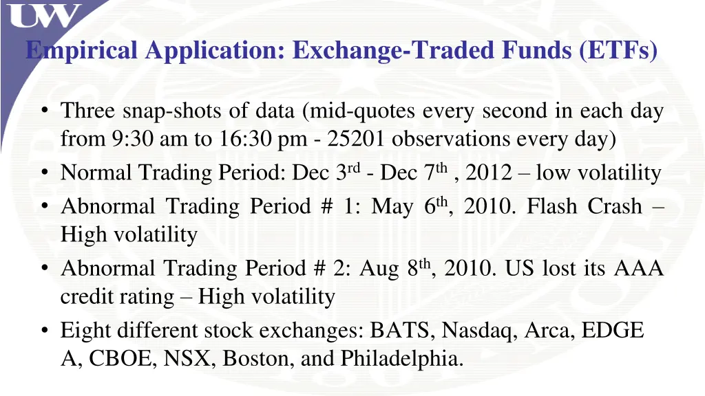 empirical application exchange traded funds etfs 1