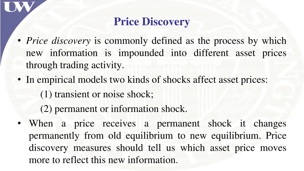 price discovery