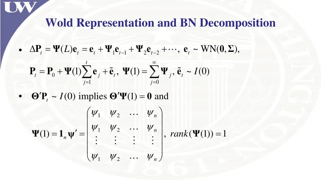 wold representation and bn decomposition
