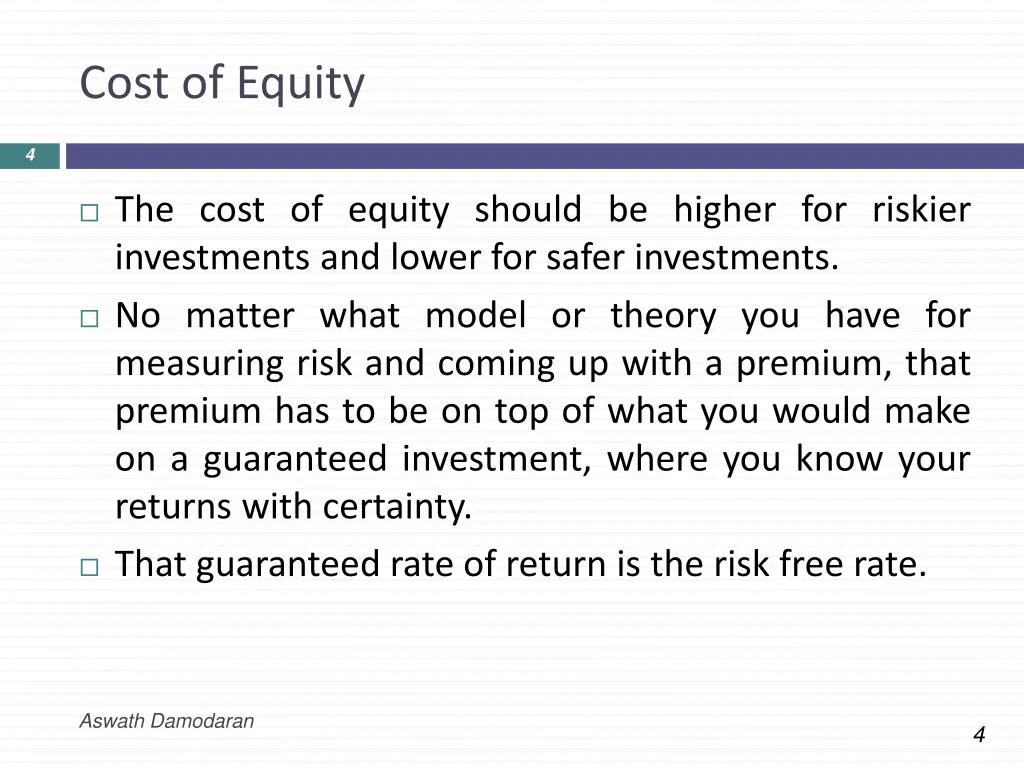 cost of equity