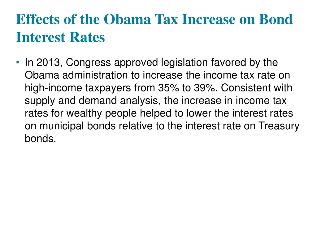 effects of the obama tax increase on bond