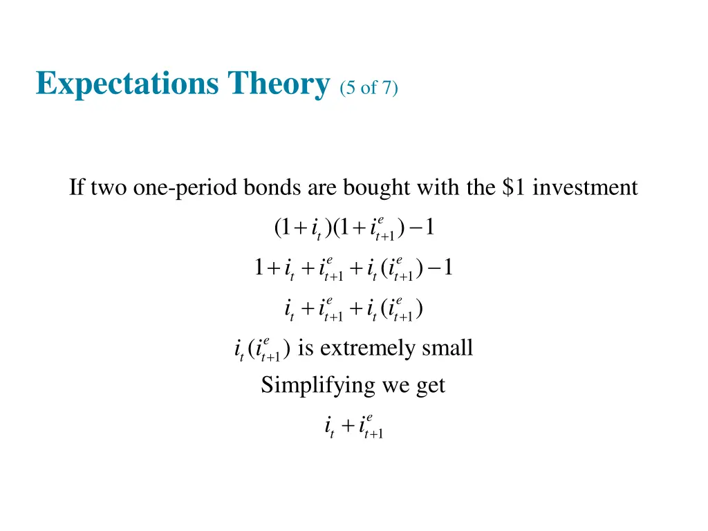 expectations theory 5 of 7