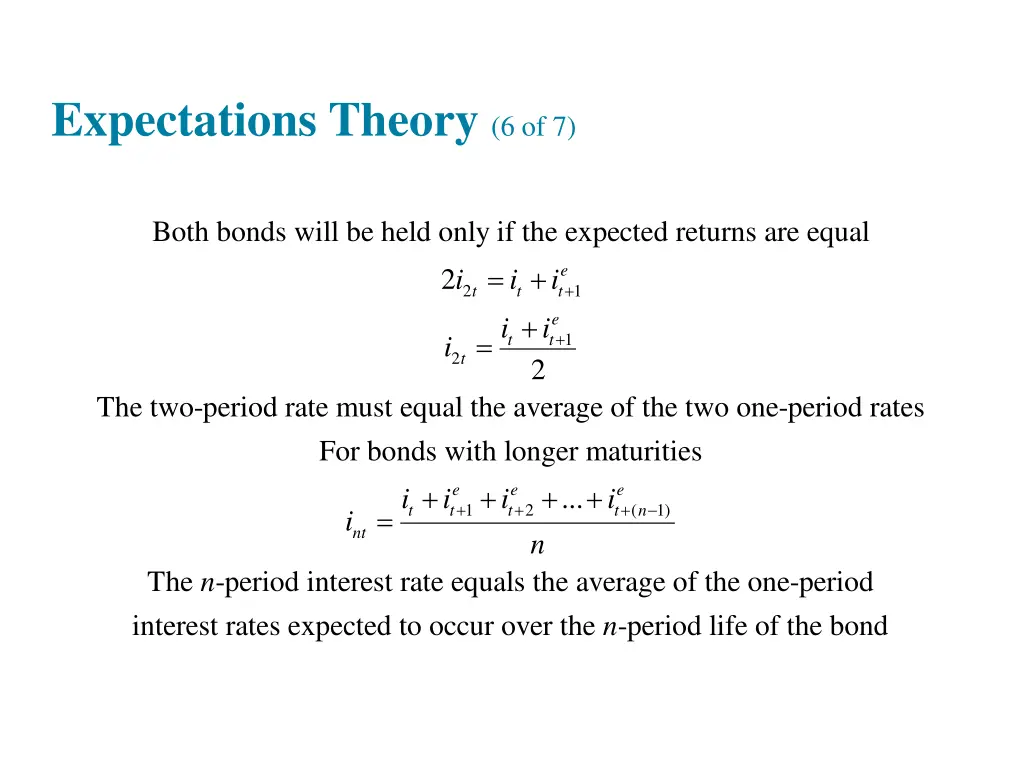 expectations theory 6 of 7