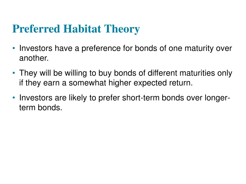 preferred habitat theory