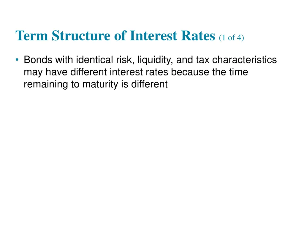 term structure of interest rates 1 of 4