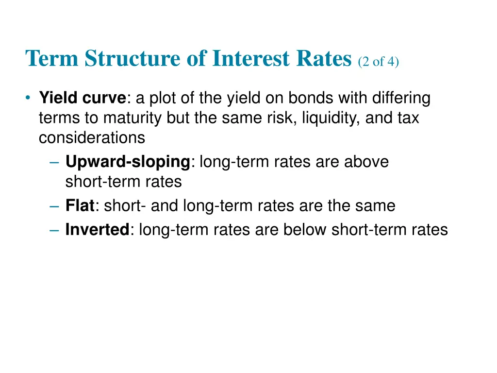 term structure of interest rates 2 of 4