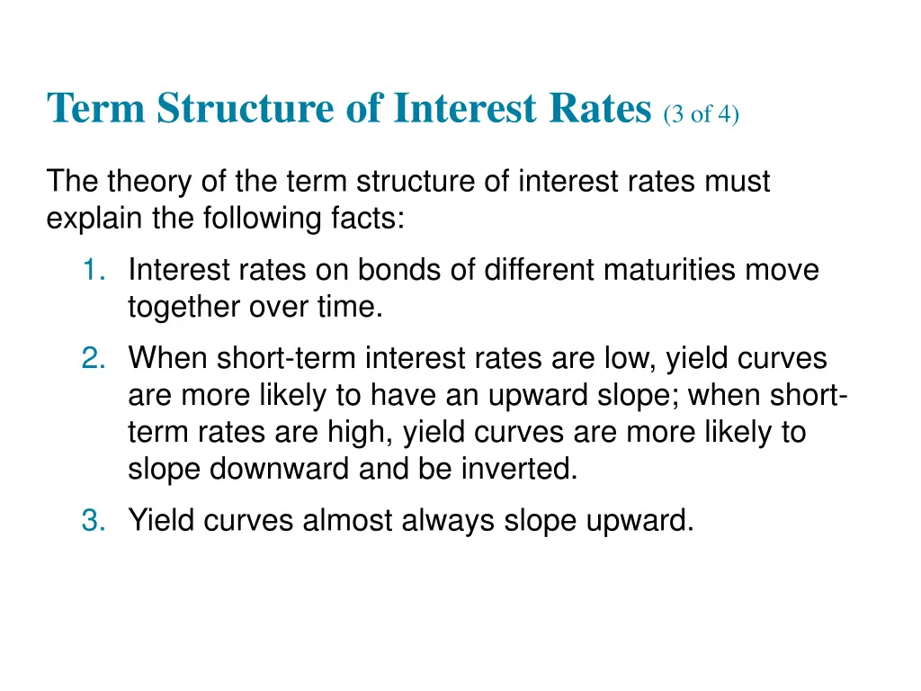 term structure of interest rates 3 of 4