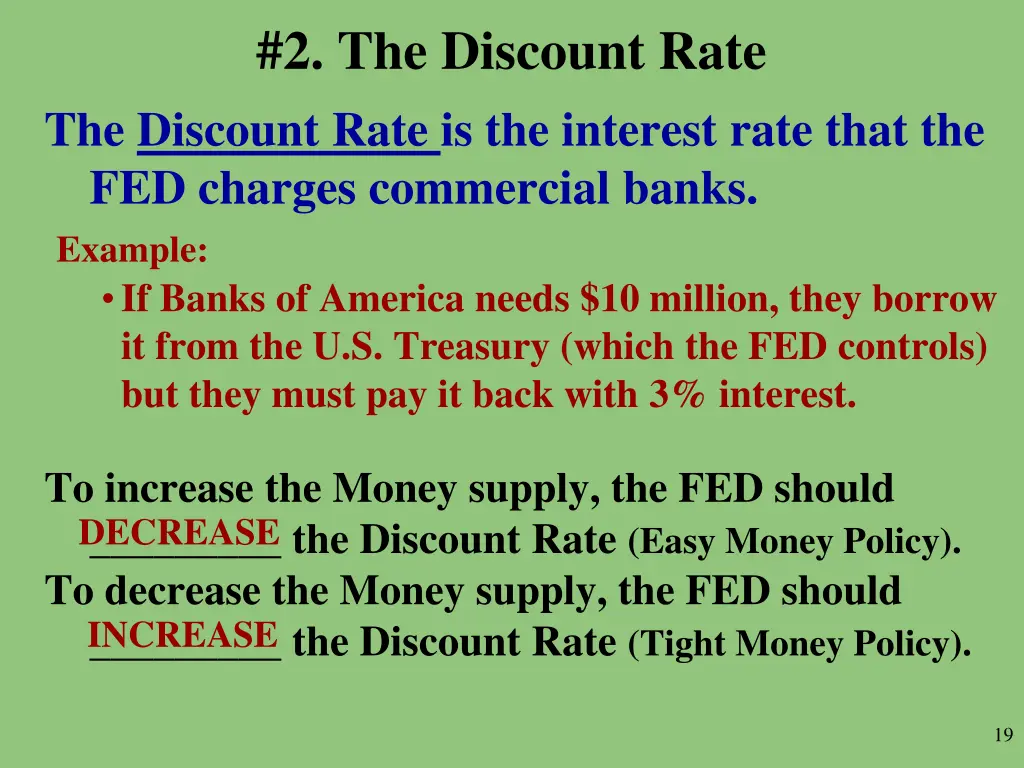 2 the discount rate the discount rate