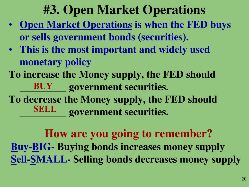 3 open market operations open market operations