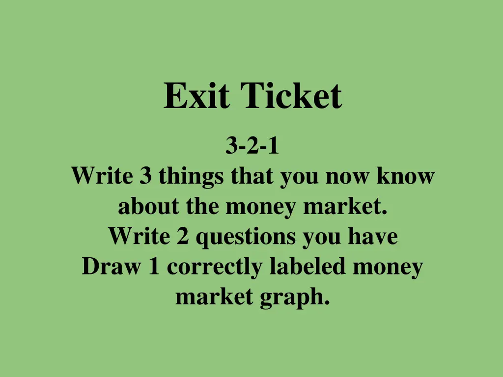 exit ticket