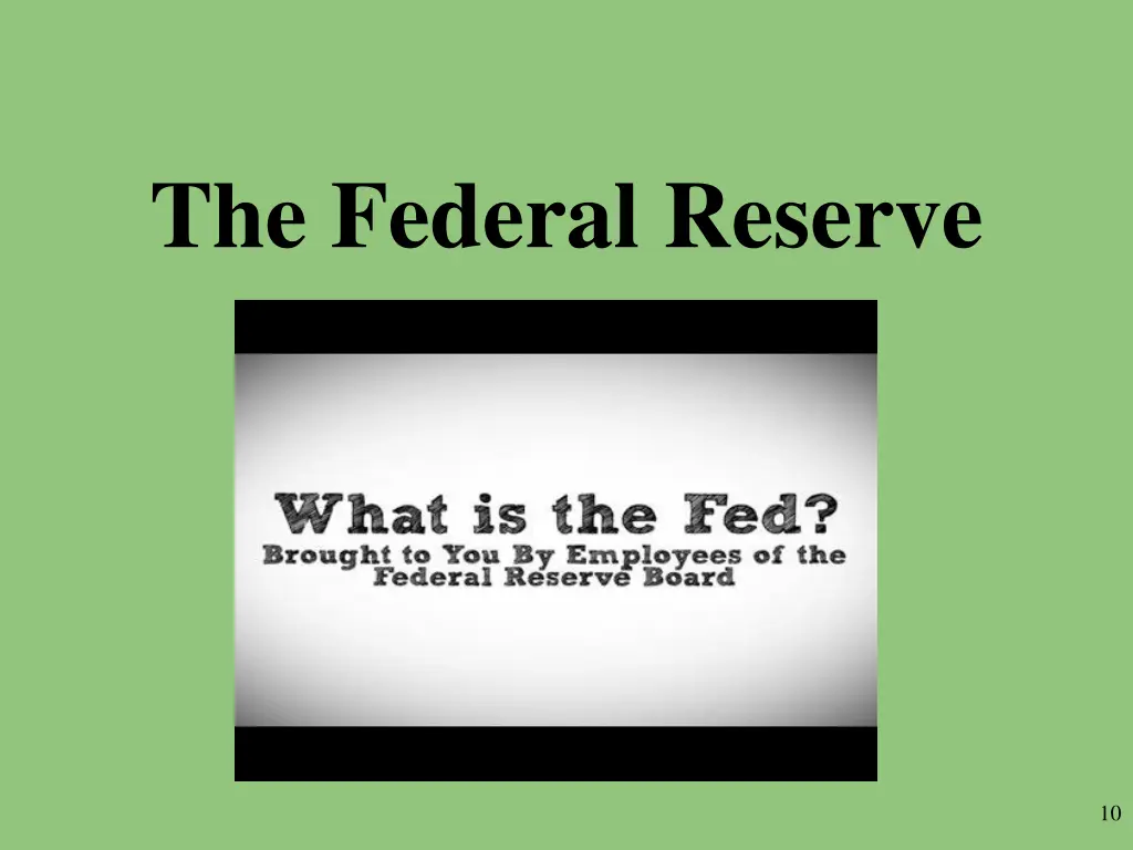 the federal reserve