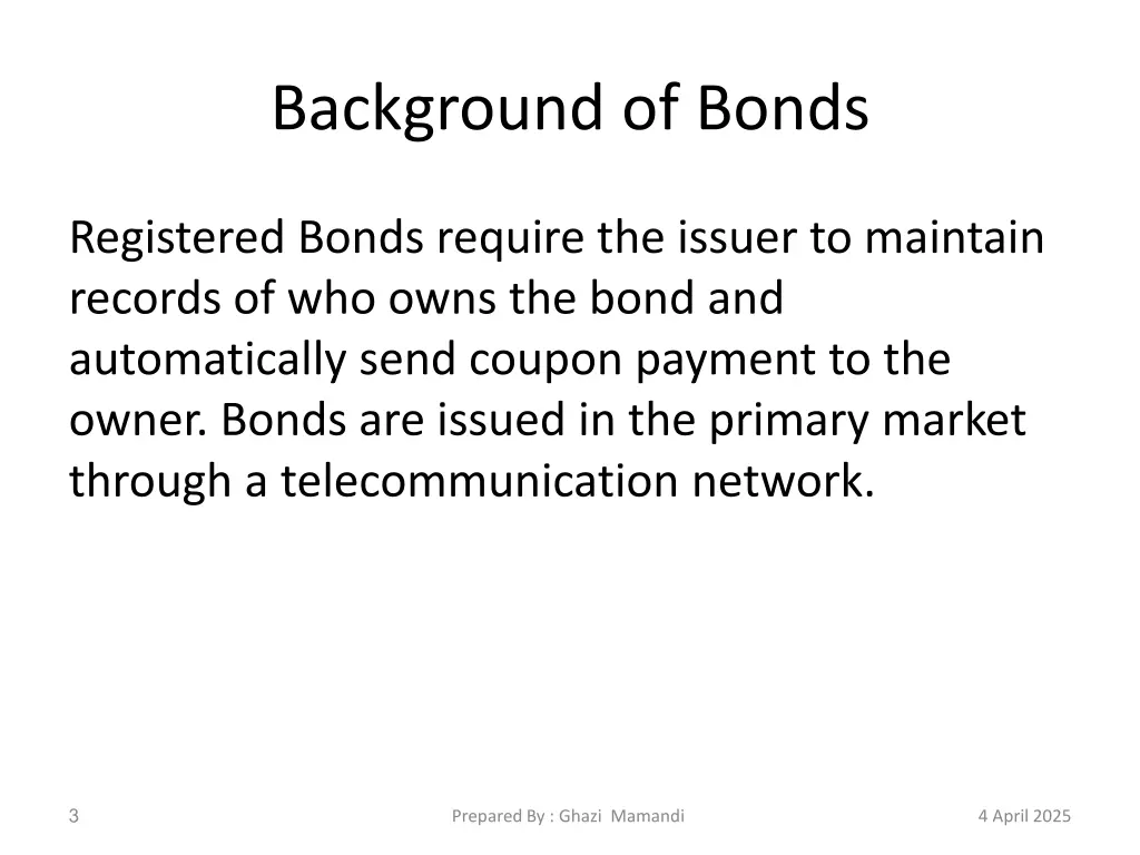 background of bonds 1