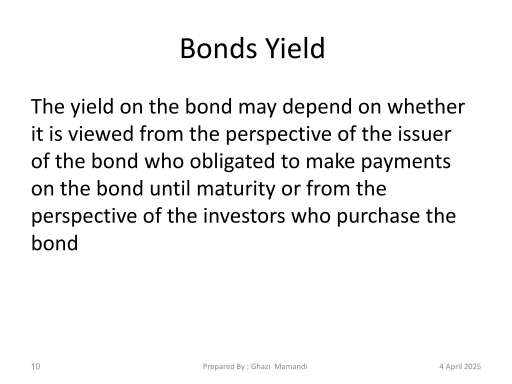 bonds yield