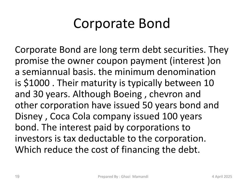 corporate bond