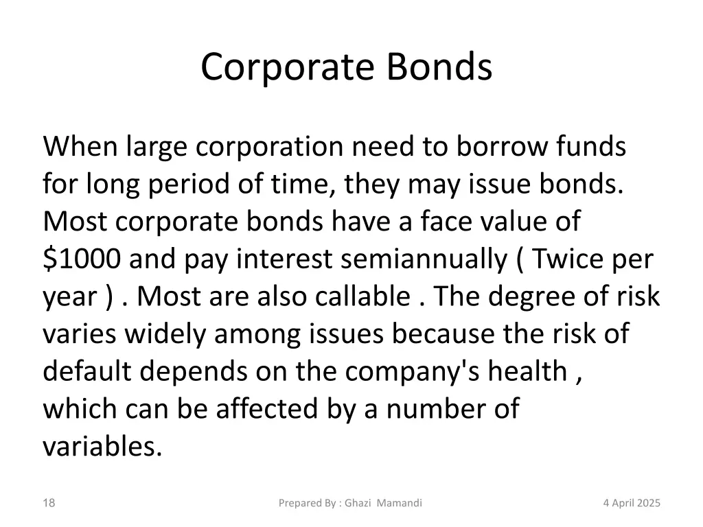 corporate bonds