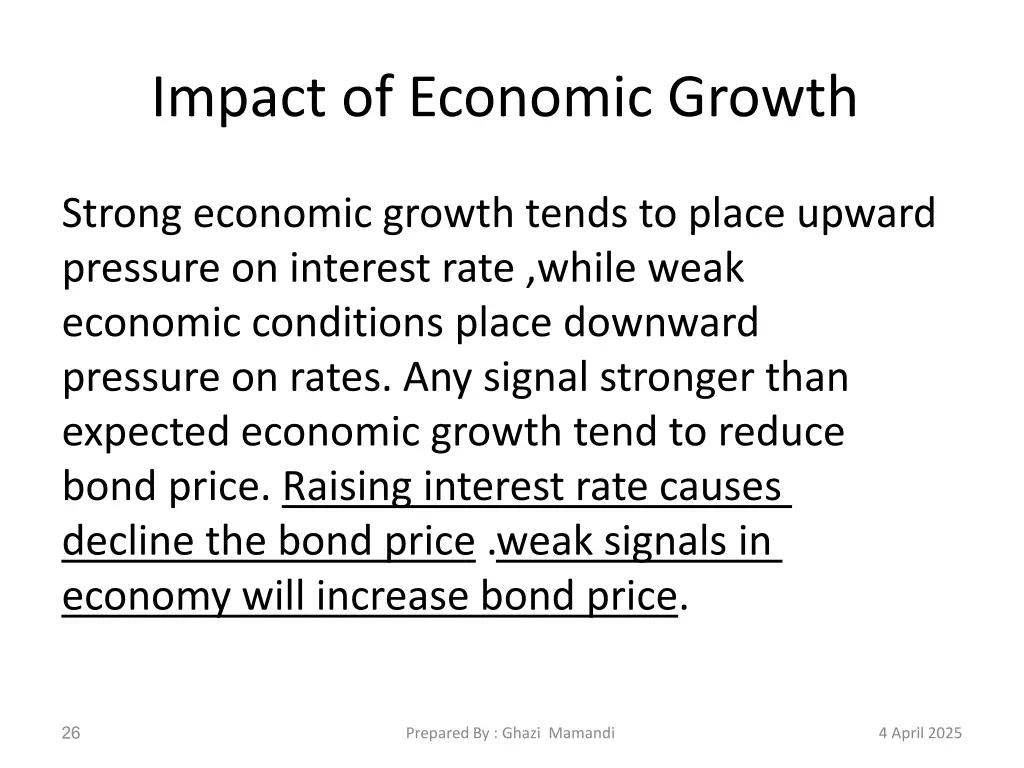 impact of economic growth