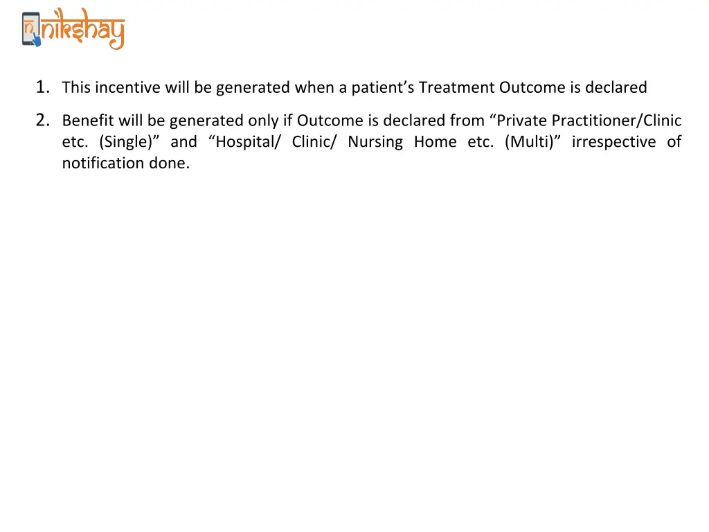 outcome incentives