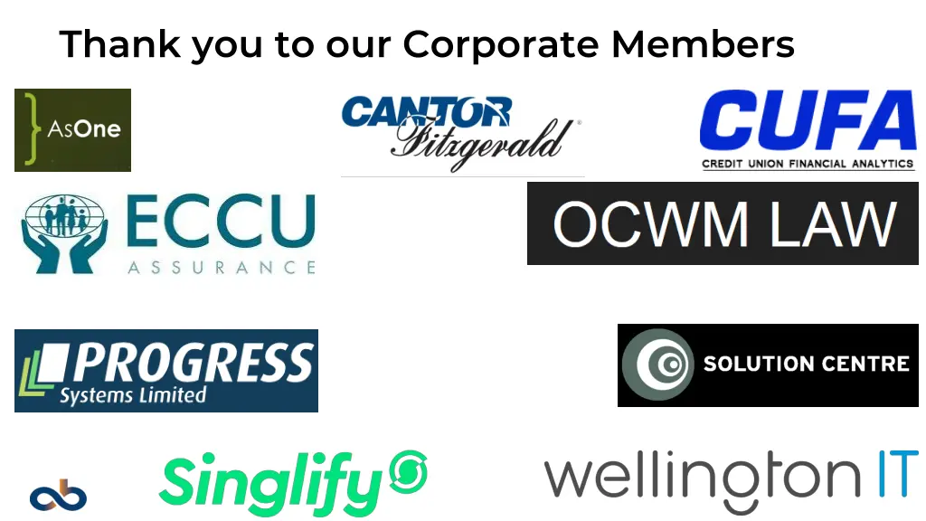 thank you to our corporate members