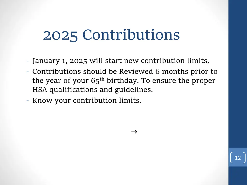 2025 contributions