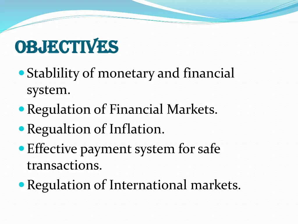 objectives objectives