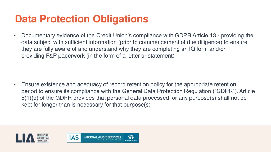 data protection obligations
