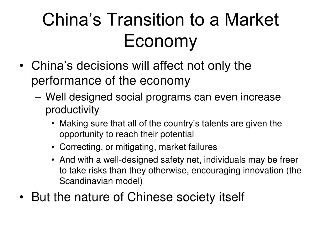 china s transition to a market economy 1