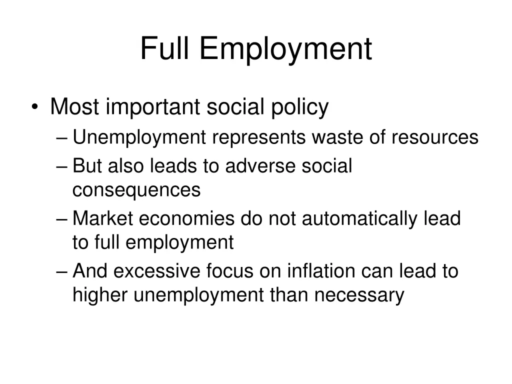full employment
