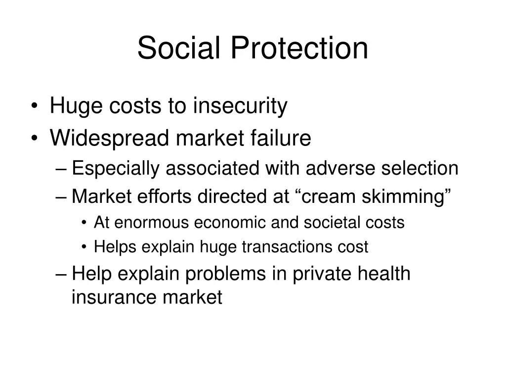 social protection